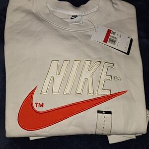 Nike White Crewneck
